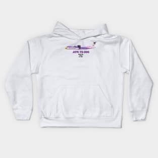 Avions de Transport Régional 72-500 - Nok Air "Lilac" Kids Hoodie